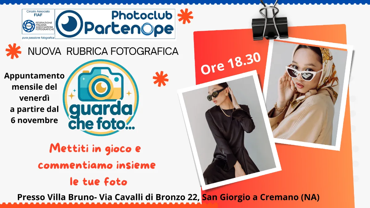 Primo appuntamento con la nuova rubrica fotografica: "Guarda che foto"